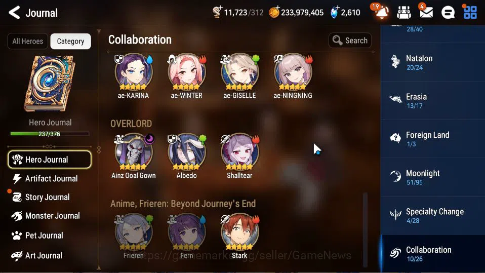 Epic Seven Accounts ASIA Verif|21 ML(Notos,NM Luna,Straze,etc)+FULL Co image 14