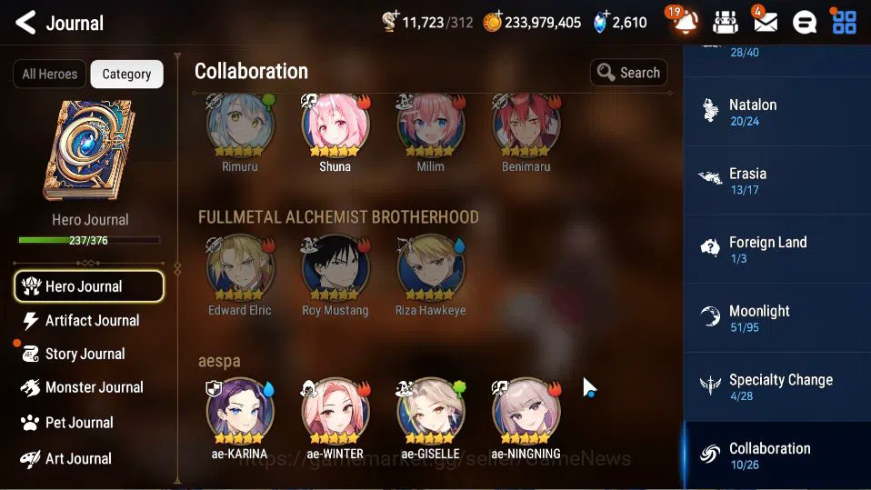 Epic Seven Accounts ASIA Verif|21 ML(Notos,NM Luna,Straze,etc)+FULL Co image 15