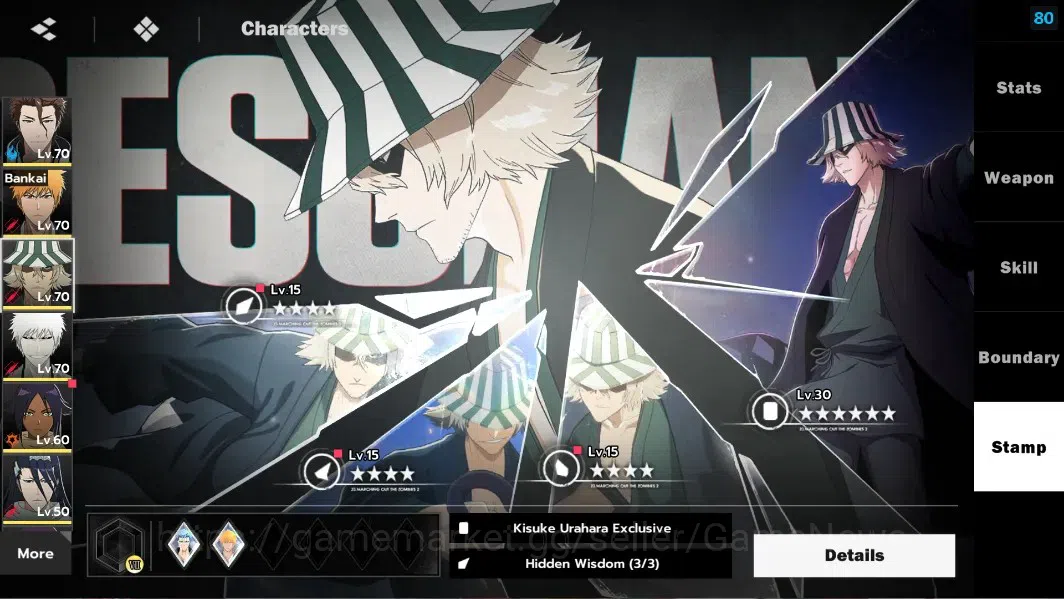 BLEACH: Soul Resonance Accounts NuverseSEA|LV 58|7 SSR [(Aizen,Ichigo,Urahara)+Sta image 12