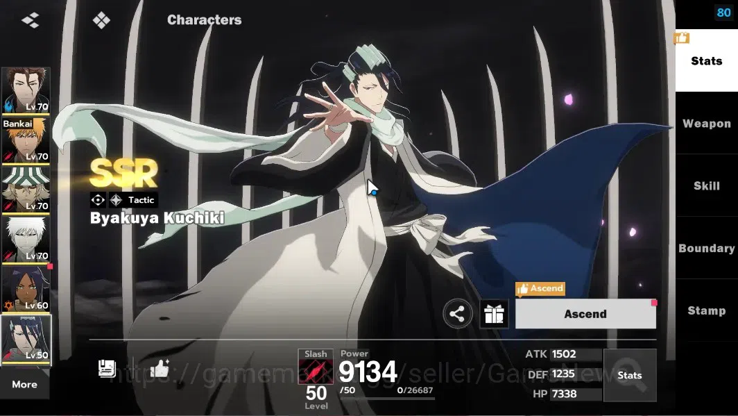 BLEACH: Soul Resonance Accounts NuverseSEA|LV 58|7 SSR [(Aizen,Ichigo,Urahara)+Sta image 17