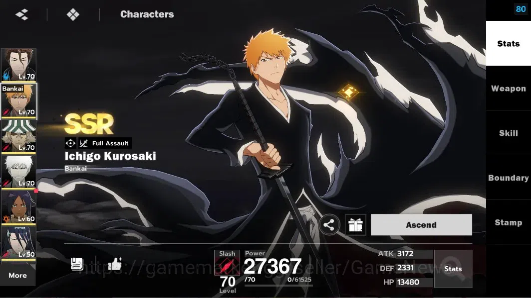BLEACH: Soul Resonance Accounts NuverseSEA|LV 58|7 SSR [(Aizen,Ichigo,Urahara)+Sta image 7