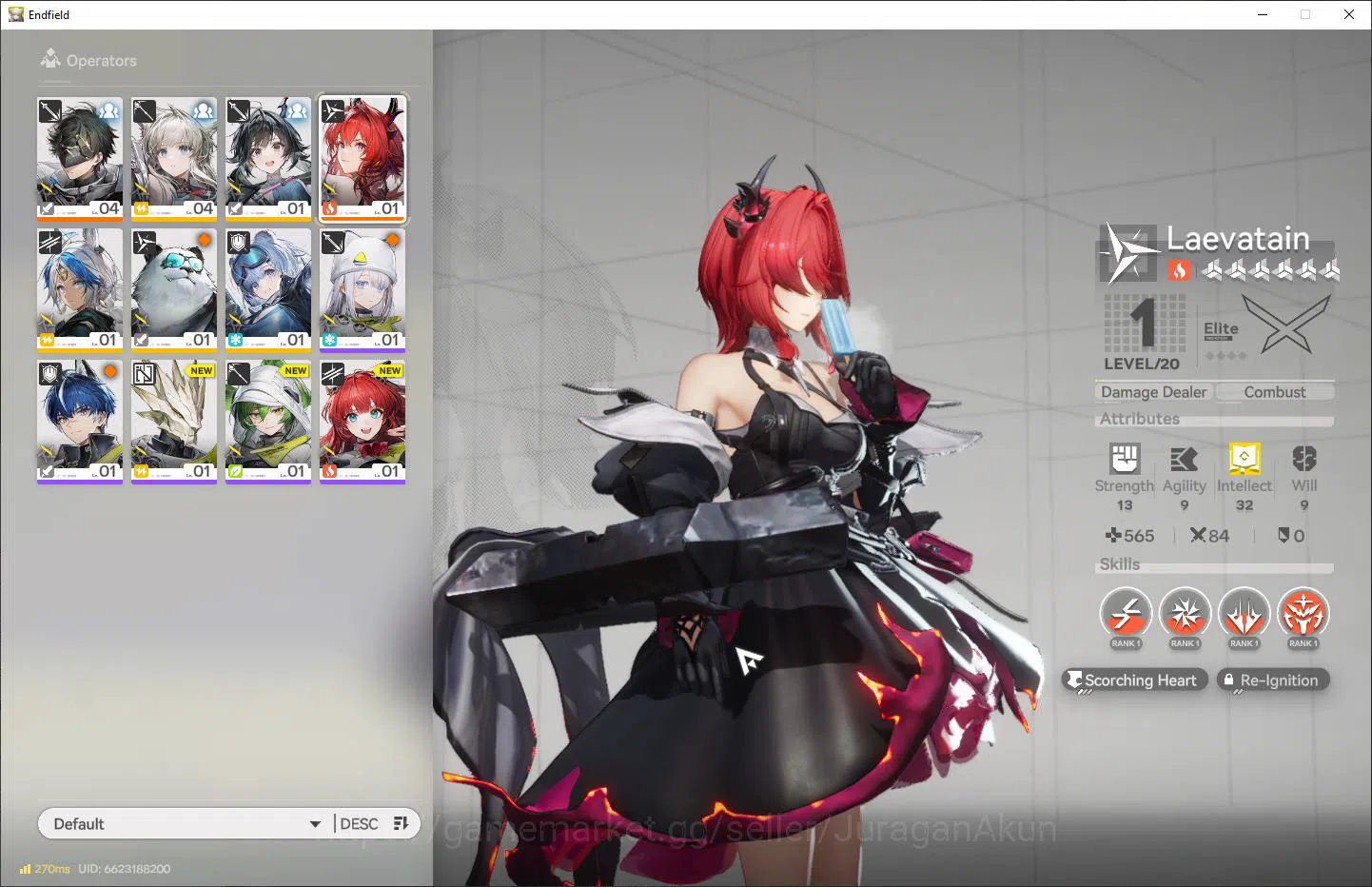Arknights: Endfield Accounts NA/EU Level 2 | Fresh starter Laevatain | 5 SR Cha image 1