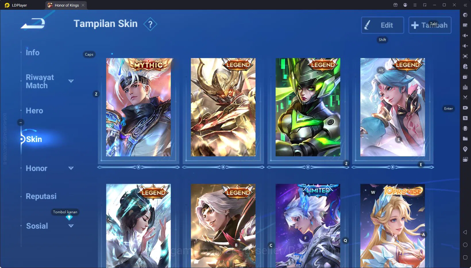 Honor of Kings Accounts GLOBAL | 112H, 270S | 5 LGD 1 MYTH 3 LMB 3 SXD 2 F image 2