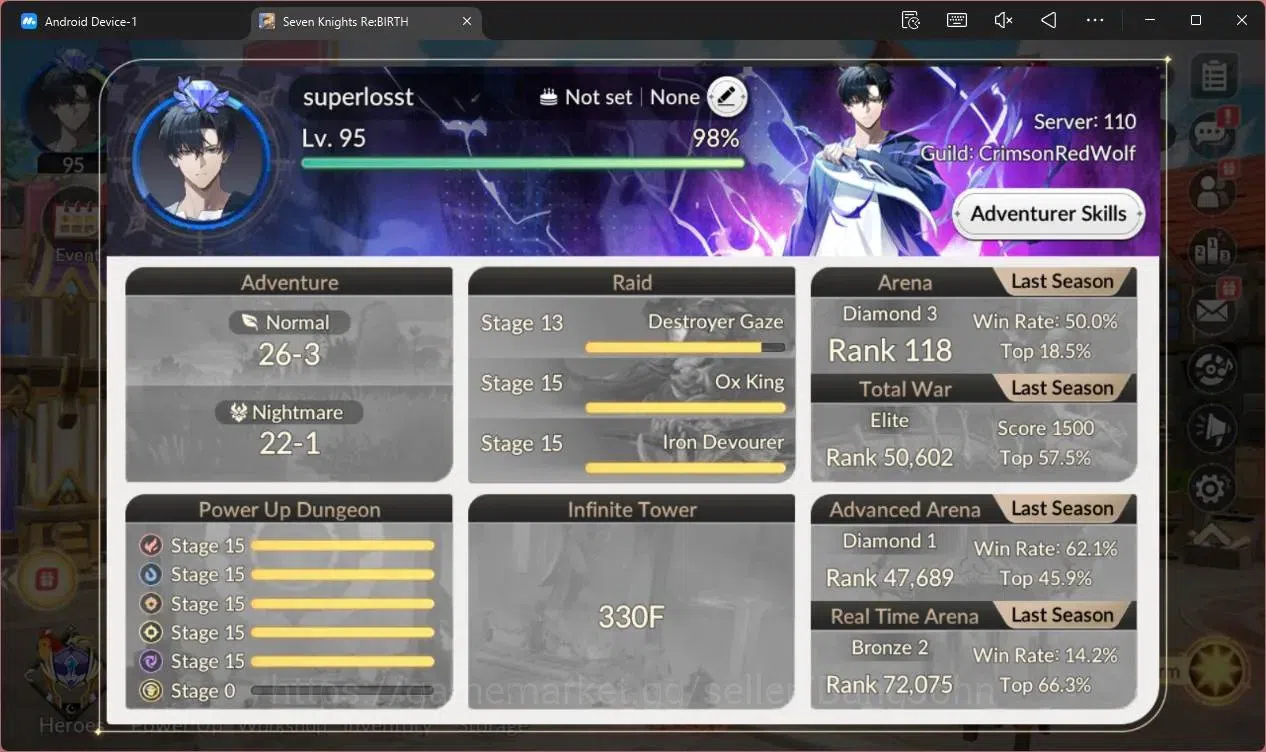 Seven Knights Re:Birth Accounts Global |3 EX7 (Melia TC2,Gelidus TC2,Fai)|25 TC6(S image 1