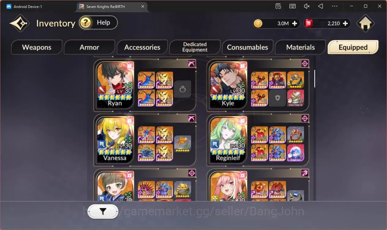 Seven Knights Re:Birth Accounts Global |3 EX7 (Melia TC2,Gelidus TC2,Fai)|25 TC6(S image 13