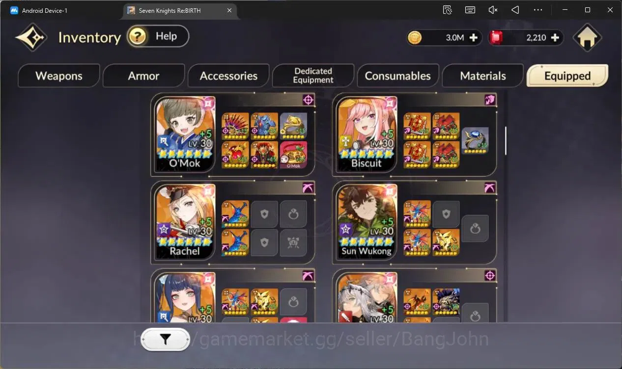Seven Knights Re:Birth Accounts Global |3 EX7 (Melia TC2,Gelidus TC2,Fai)|25 TC6(S image 14
