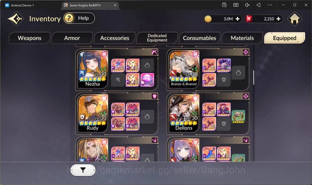 Seven Knights Re:Birth Accounts Global |3 EX7 (Melia TC2,Gelidus TC2,Fai)|25 TC6(S image 15