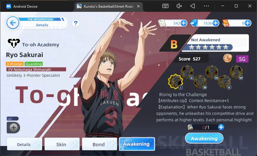 Kuroko's Basketball Street Rivals Accounts SEA|SV10|Lv 27|Miracle Tetsuya,Daiki Aomine,Ryo Sa image 7