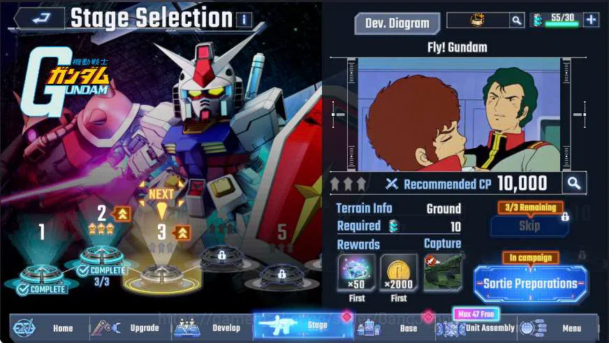 SD Gundam G Generation ETERNAL Accounts Global Rank 1 | FreshStory | 100+K Diamond, Selector Banner On, 5Gundam SSR+ 1Supp 5