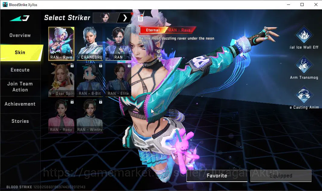 Blood Strike Accounts Mid-Tier ASIA| 2 ETERNAL ZERO-Odashadow, RAN-Rave| 3 ULTRA VOLT,Origin-12,FAL|Melee Katana|Many 4