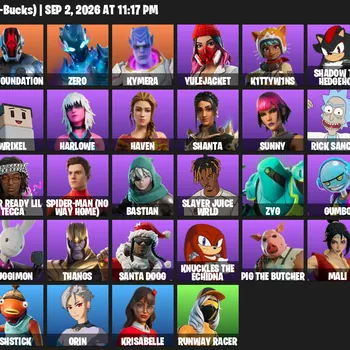 Fortnite Accounts 46 Skins | Level 1213 | Spider-Man, Rick Sanchez + Thanos | All Platforms