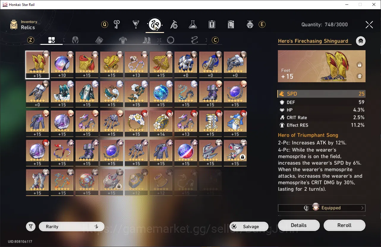 Honkai Star Rail Accounts ASIA|TL 68|11 limit|Firefly,YaoGuang,Acheron,TheHe image 5