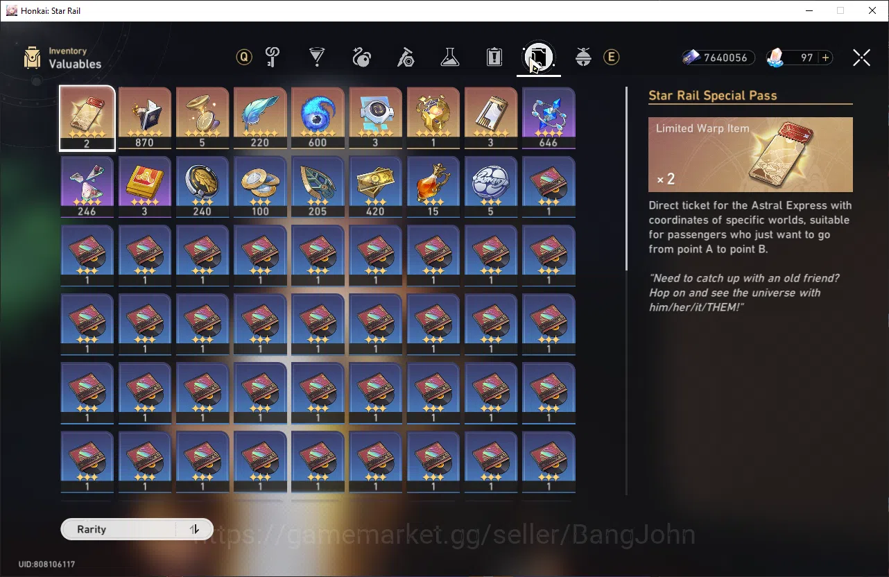 Honkai Star Rail Accounts ASIA|TL 68|11 limit|Firefly,YaoGuang,Acheron,TheHe image 9