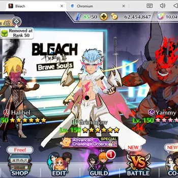 Bleach: Brave Souls Accounts Starter Global |Fresh starter 10k Orb| 97K BP | 202 Max Lv Chars | Halibel,Grimmjow,Yammy