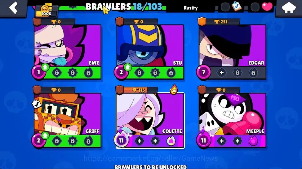 Brawl Stars Accounts 1006 Trophy | 18 Brawler 3 Max Lvl [Shelly,Colete, image 10
