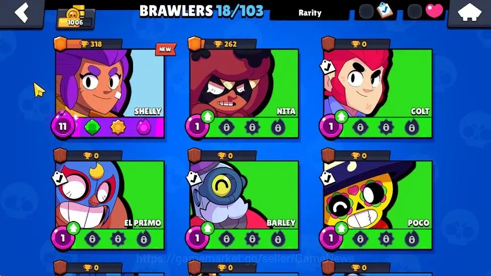 Brawl Stars Accounts 1006 Trophy | 18 Brawler 3 Max Lvl [Shelly,Colete, image 8