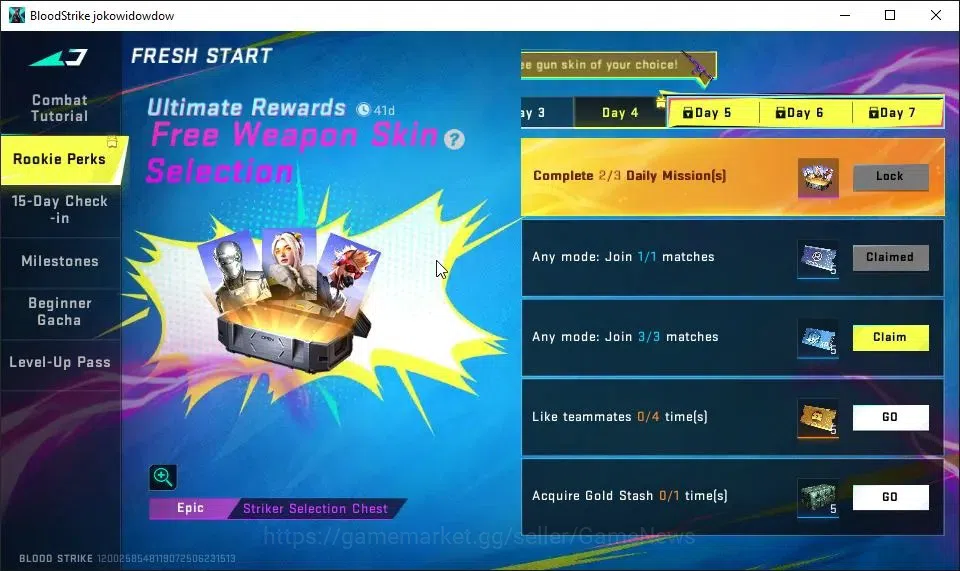 Blood Strike Accounts ASIA|Starter|ETERNAL AUG-Empyrean|2 Legendary[HK41 image 10