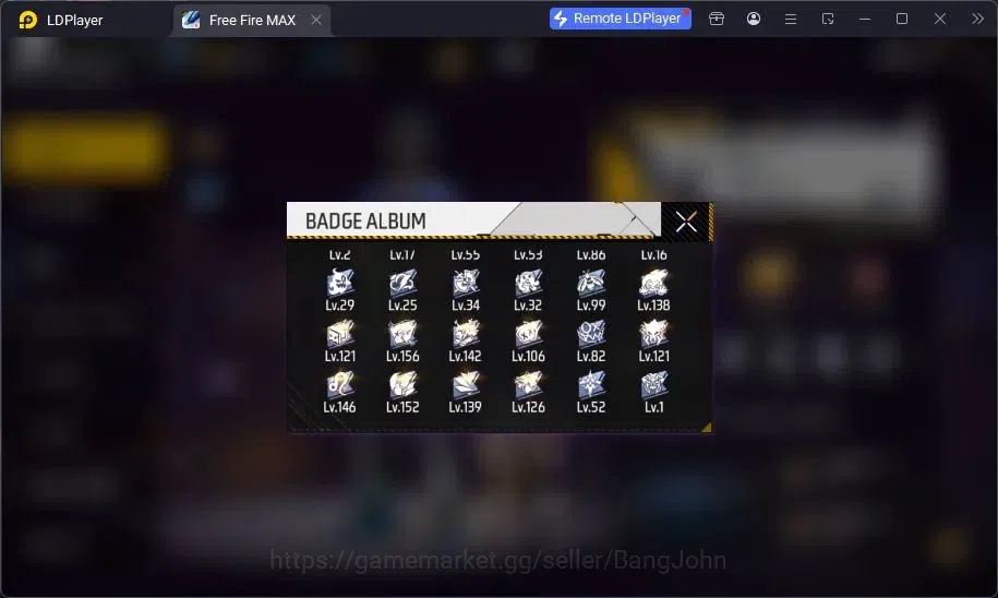 Free Fire Accounts Indonesia | Vault 108 | Bundle Yuji Itadori, Sakur image 18