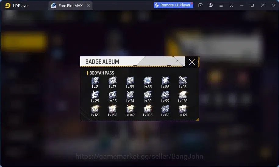 Free Fire Accounts Indonesia | Vault 108 | Bundle Yuji Itadori, Sakur image 19