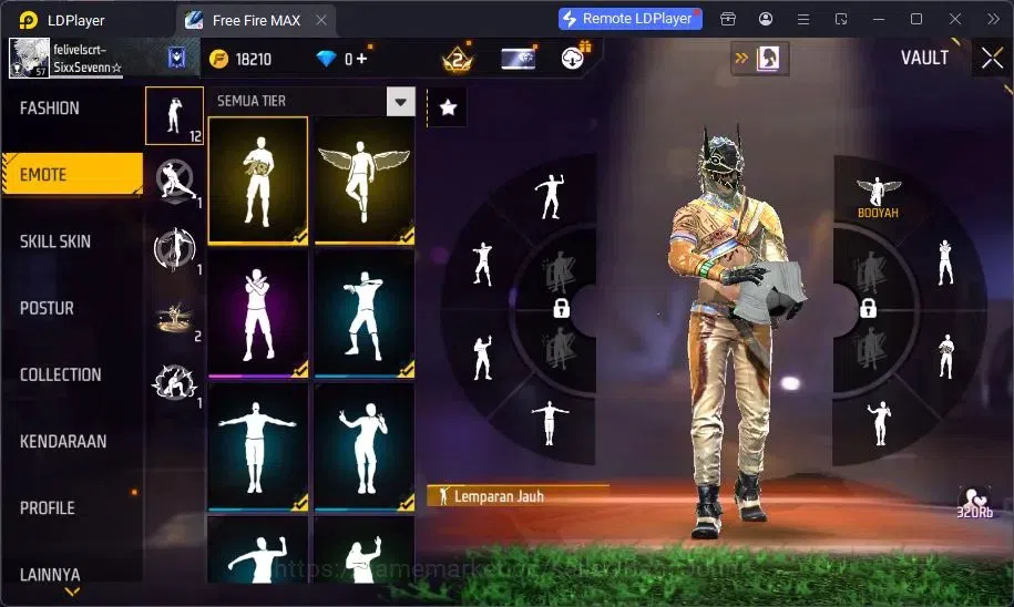 Free Fire Accounts Indonesia | Vault 108 | Bundle Yuji Itadori, Sakur image 7