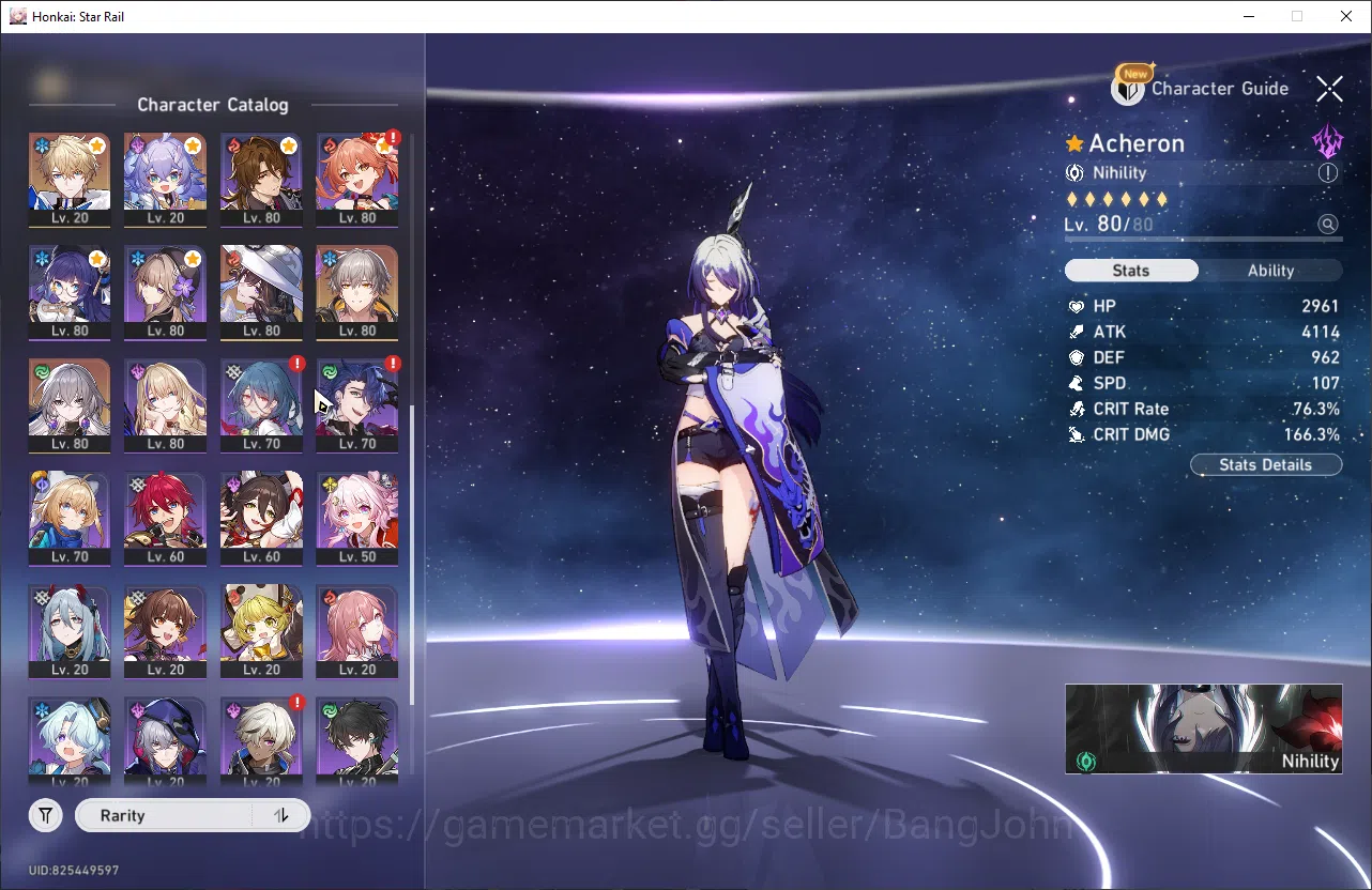 Honkai Star Rail Accounts ASIA | TL 70 | 17 Limit | Yao Guang sign, firefly  image 4