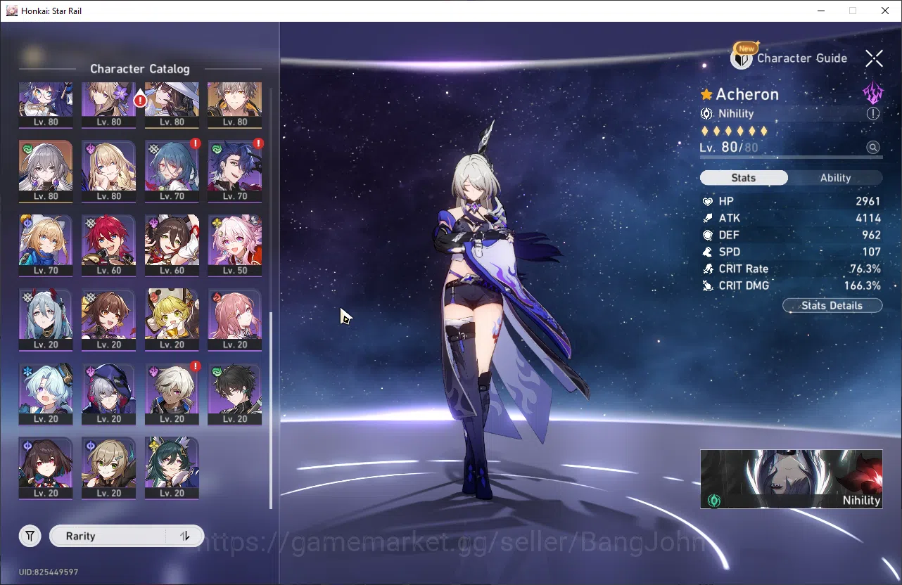 Honkai Star Rail Accounts ASIA | TL 70 | 17 Limit | Yao Guang sign, firefly  image 5