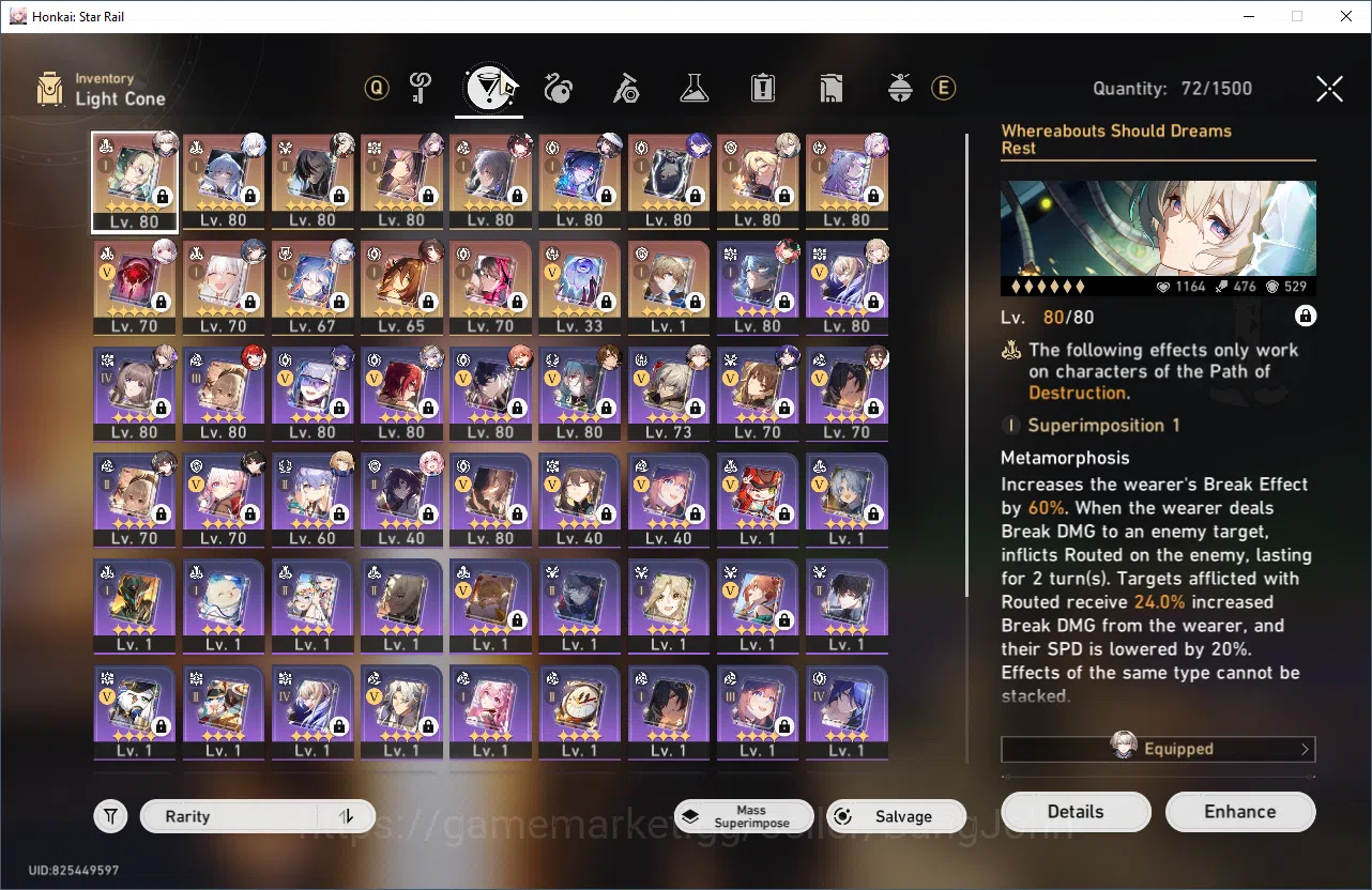 Honkai Star Rail Accounts ASIA | TL 70 | 17 Limit | Yao Guang sign, firefly  image 7