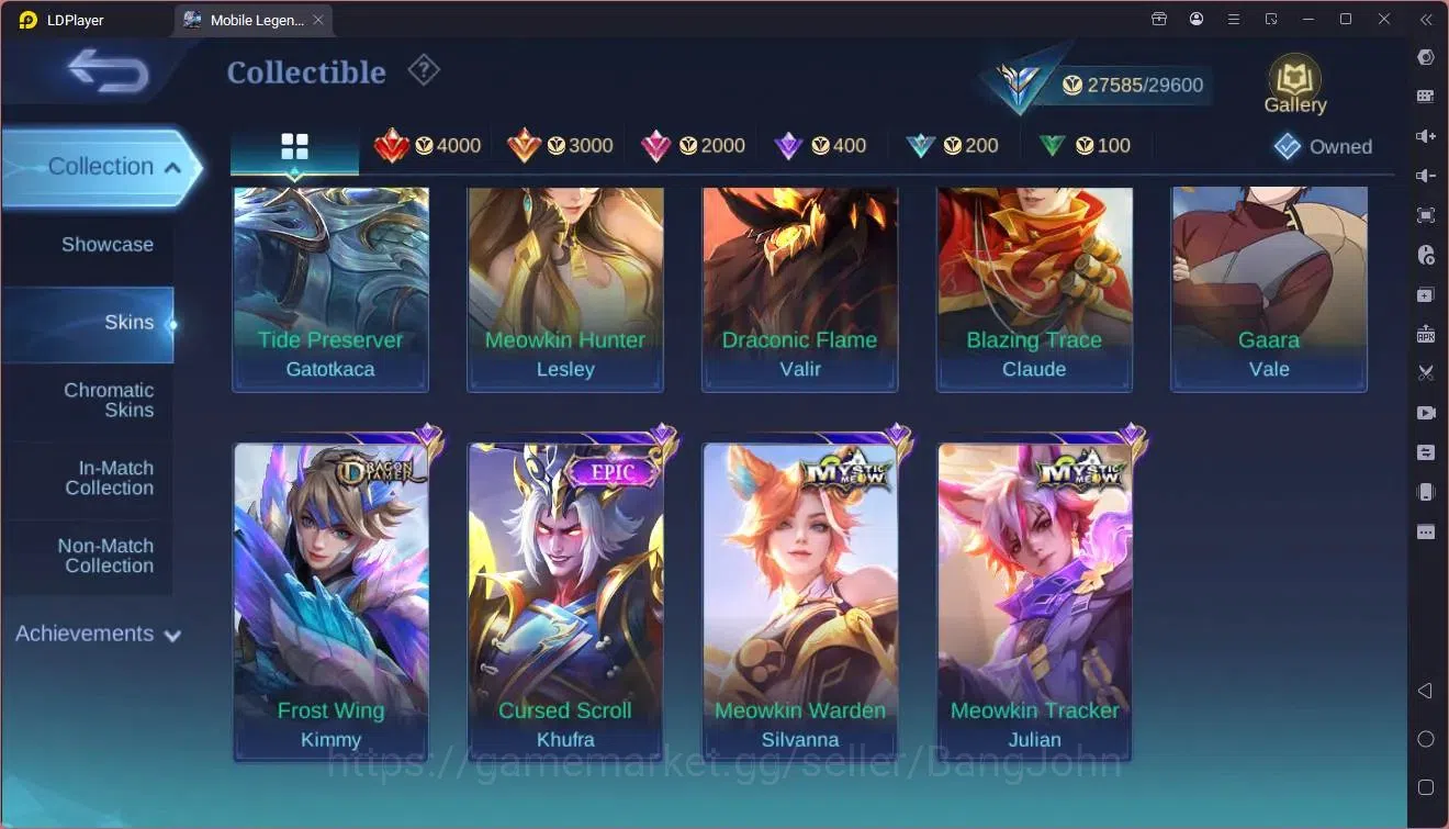 Mobile Legends: Bang Bang Accounts Global |Hero 69|Skin 134|Expert|KOF Karina|Meowkin image 10