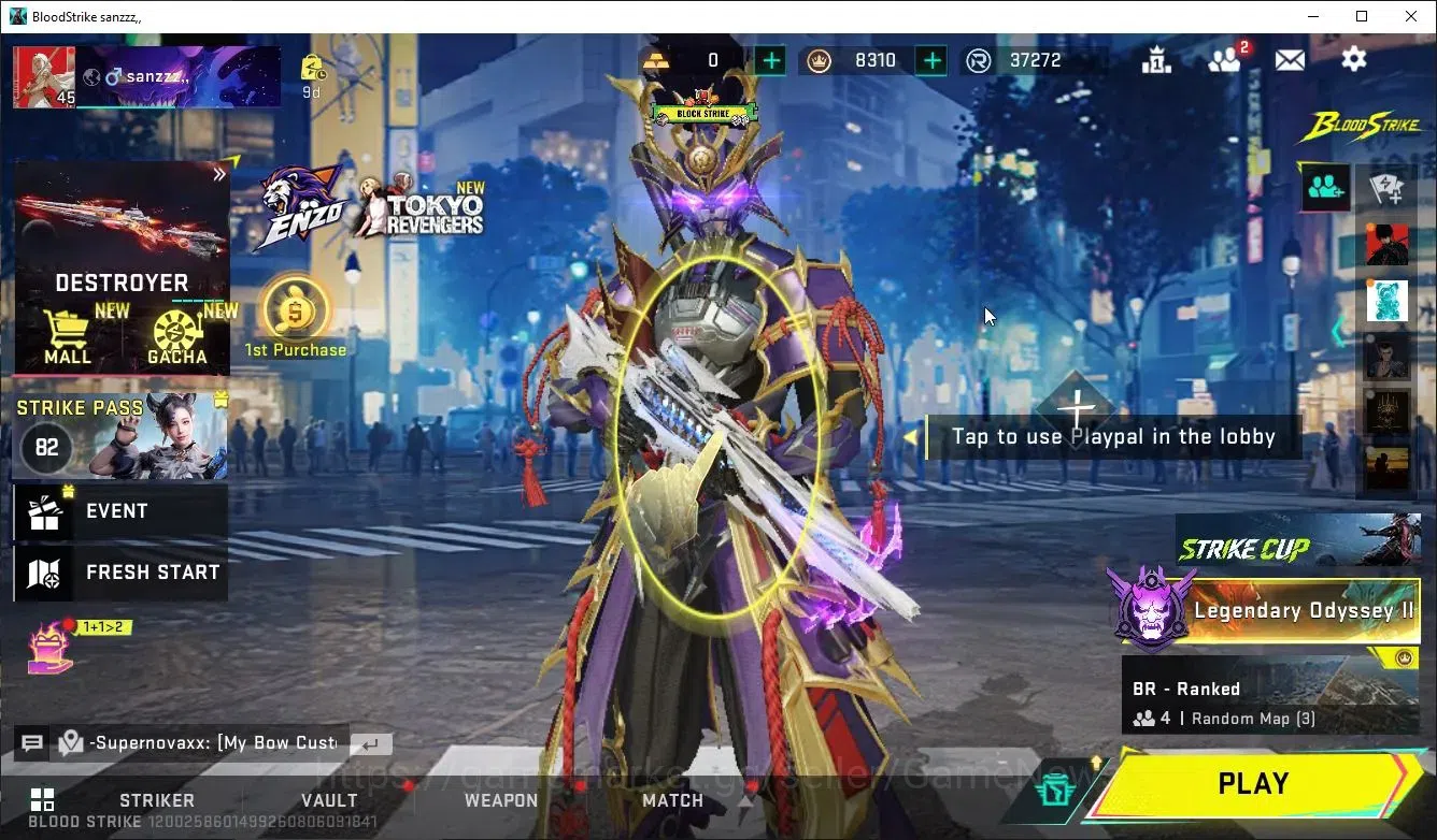 Blood Strike Accounts ASIA|ETERNAL AK47-OverLordZero+Collab TR FN2000,Ja image 1
