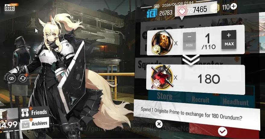 Arknights Accounts Lv 26|62 OP+1 Skin| 7285 Orundum 110 Originium | C image 2