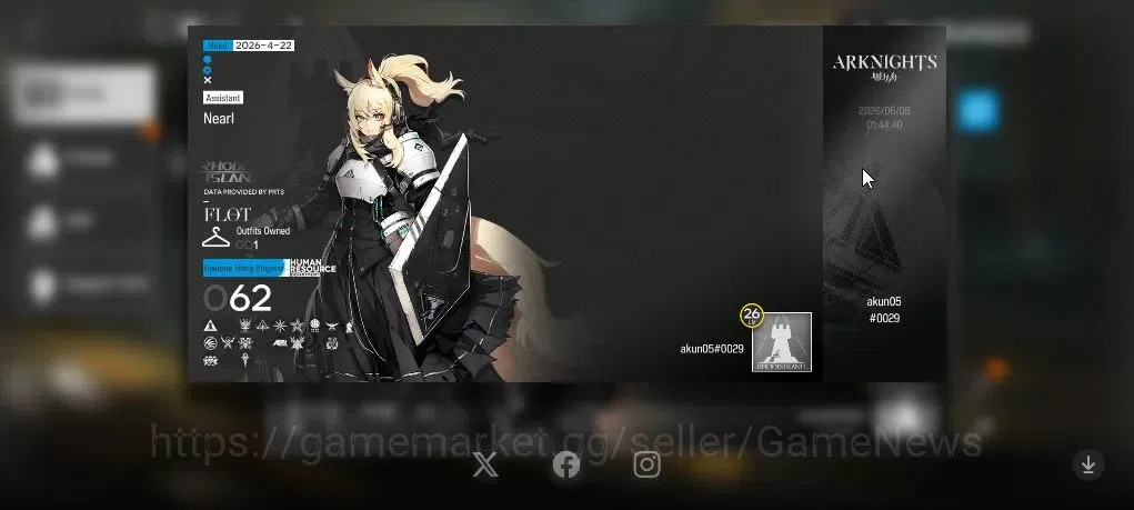 Arknights Accounts Lv 26|62 OP+1 Skin| 7285 Orundum 110 Originium | C image 3