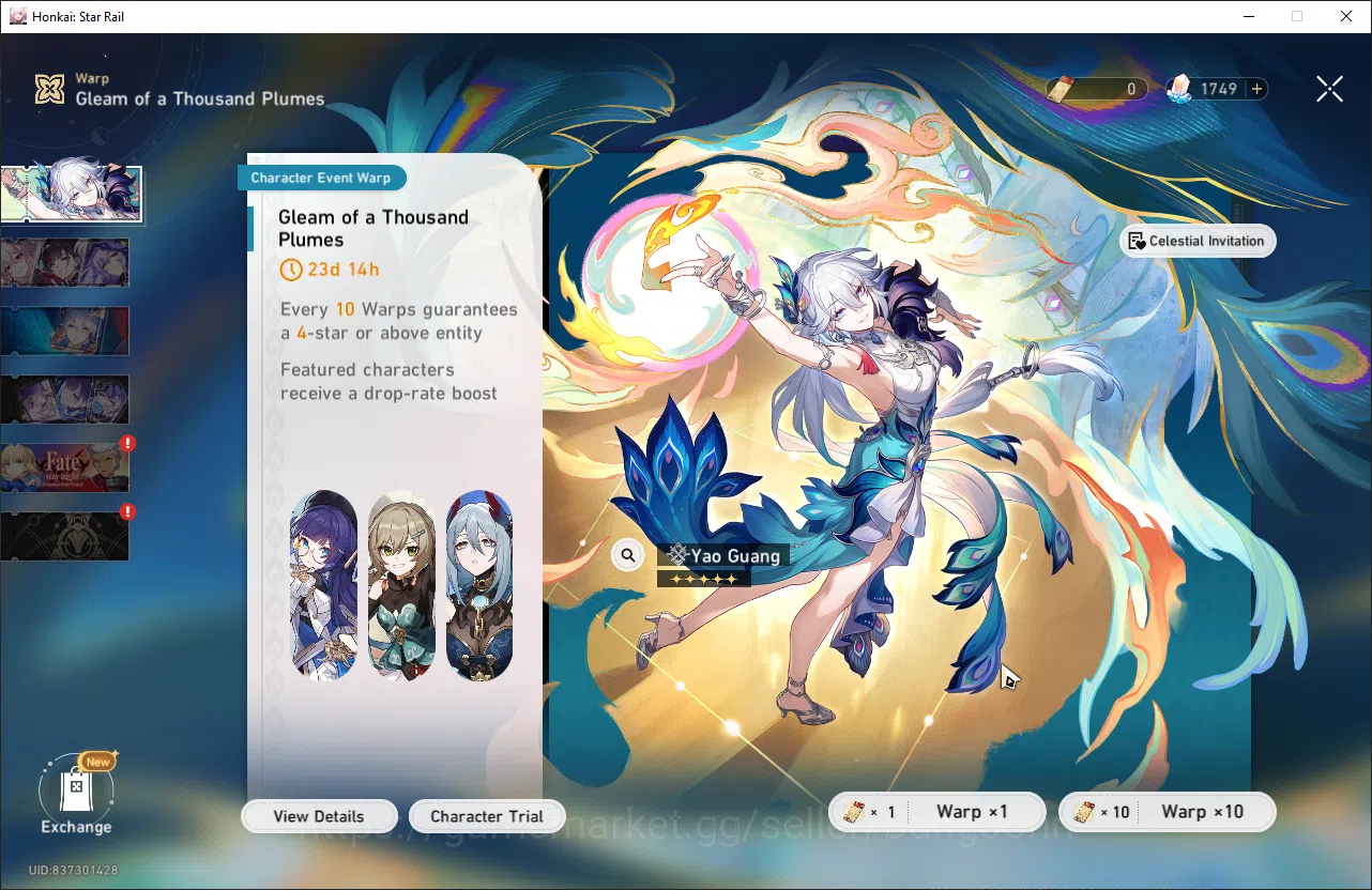 Honkai Star Rail Accounts ASIA | TL 55 cyrene s1, kafka, hysilens, dan heng, image 9