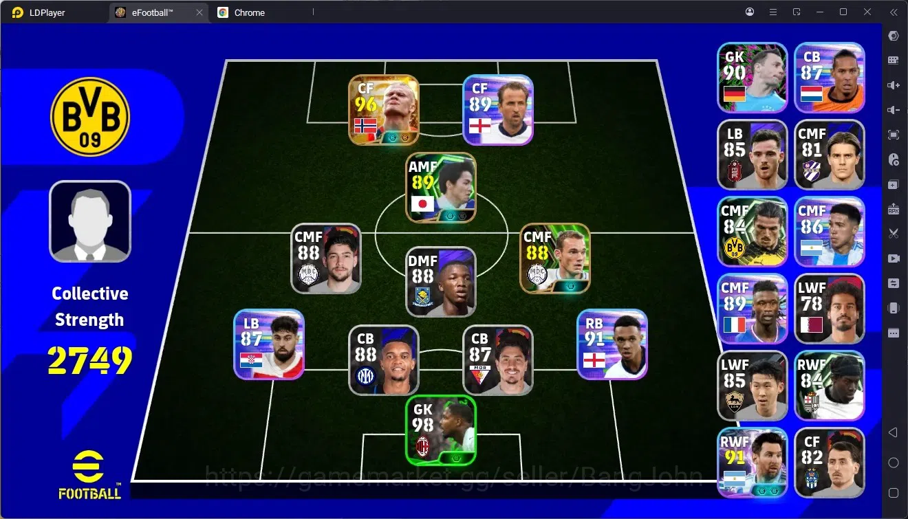 eFootball Accounts Legends & Iconic Players Mobile | PW 2749 | Epic Shinji Ono, Wesley Sneijder | New Bigtime Erling Haaland 1