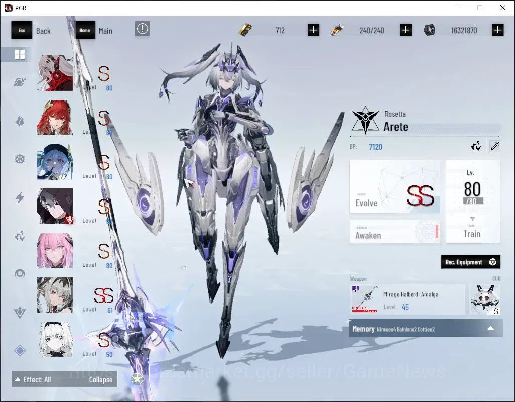 Punishing: Gray Raven Accounts NA|Lv 93|[SS LuciaCW,SS Pyroath,S Spectre,]+Sign,S image 4