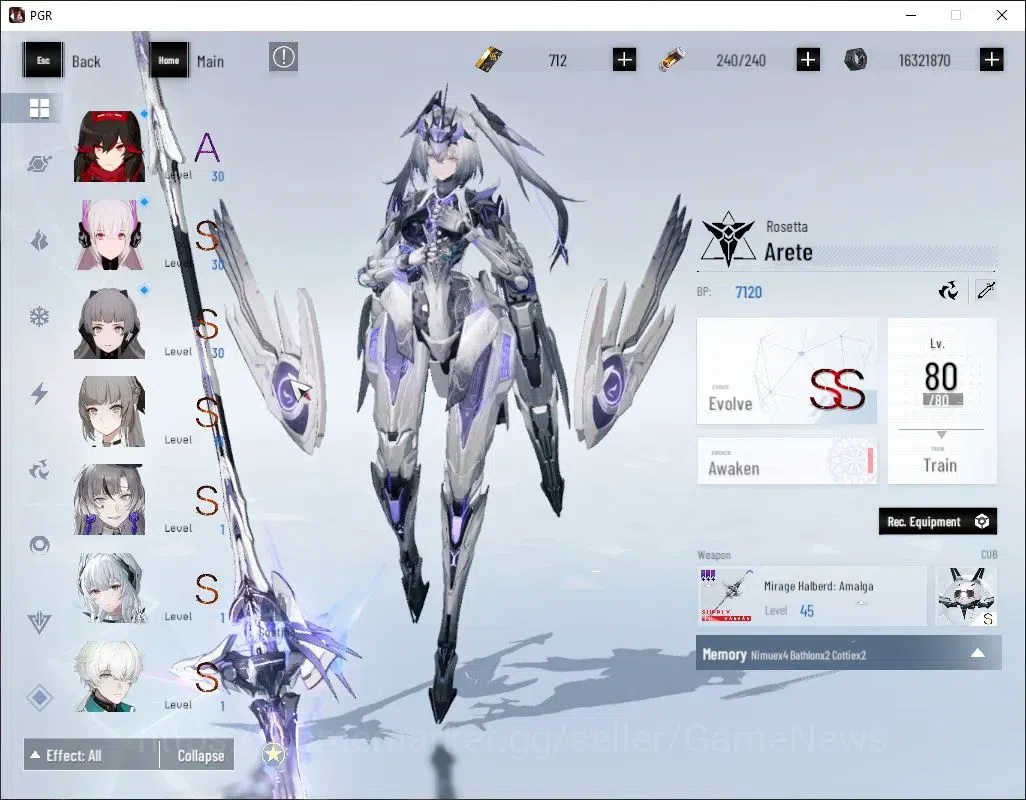 Punishing: Gray Raven Accounts NA|Lv 93|[SS LuciaCW,SS Pyroath,S Spectre,]+Sign,S image 5