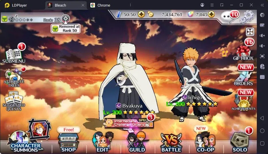 Bleach: Brave Souls Accounts Starter Global |71K BP+7K Orb|Fresh Story|Ichigo (TYBW24,DT)|Byakuya TYBW24|Masaki 1