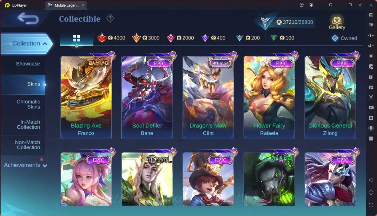 Mobile Legends: Bang Bang Accounts Collector Global|Hero 104|Skin 136|Expert|Prime Claude|KOF Karina|CC Natalia|Meokin 10