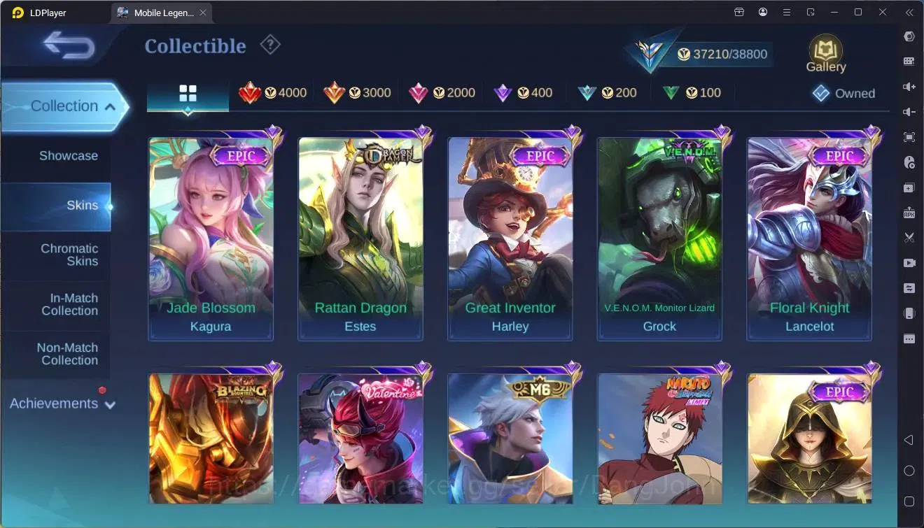 Mobile Legends: Bang Bang Accounts Collector Global|Hero 104|Skin 136|Expert|Prime Claude|KOF Karina|CC Natalia|Meokin 11