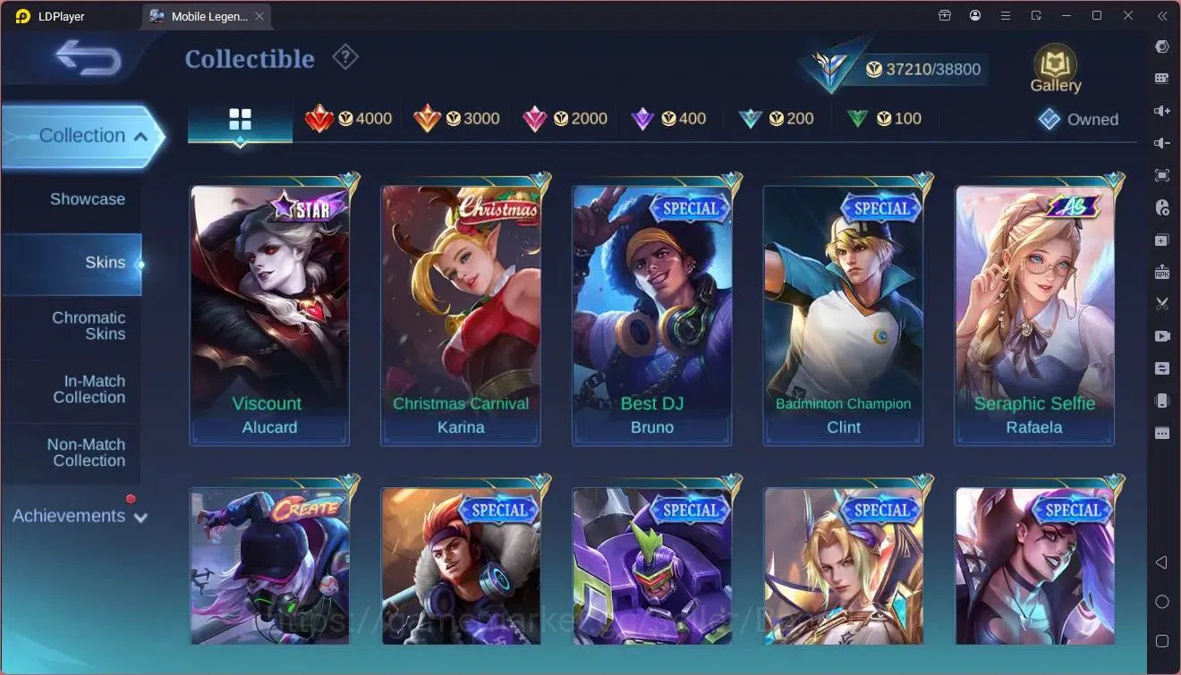 Mobile Legends: Bang Bang Accounts Collector Global|Hero 104|Skin 136|Expert|Prime Claude|KOF Karina|CC Natalia|Meokin 14