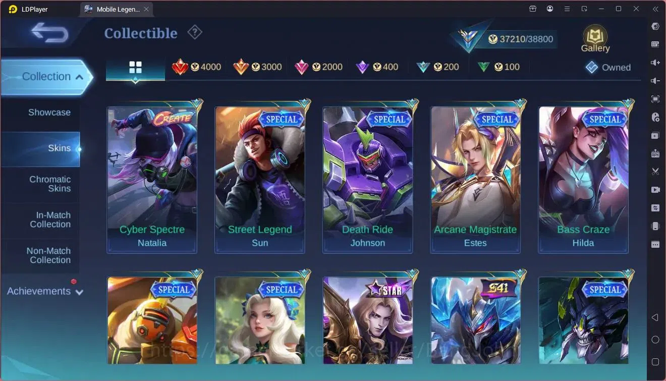 Mobile Legends: Bang Bang Accounts Collector Global|Hero 104|Skin 136|Expert|Prime Claude|KOF Karina|CC Natalia|Meokin 15