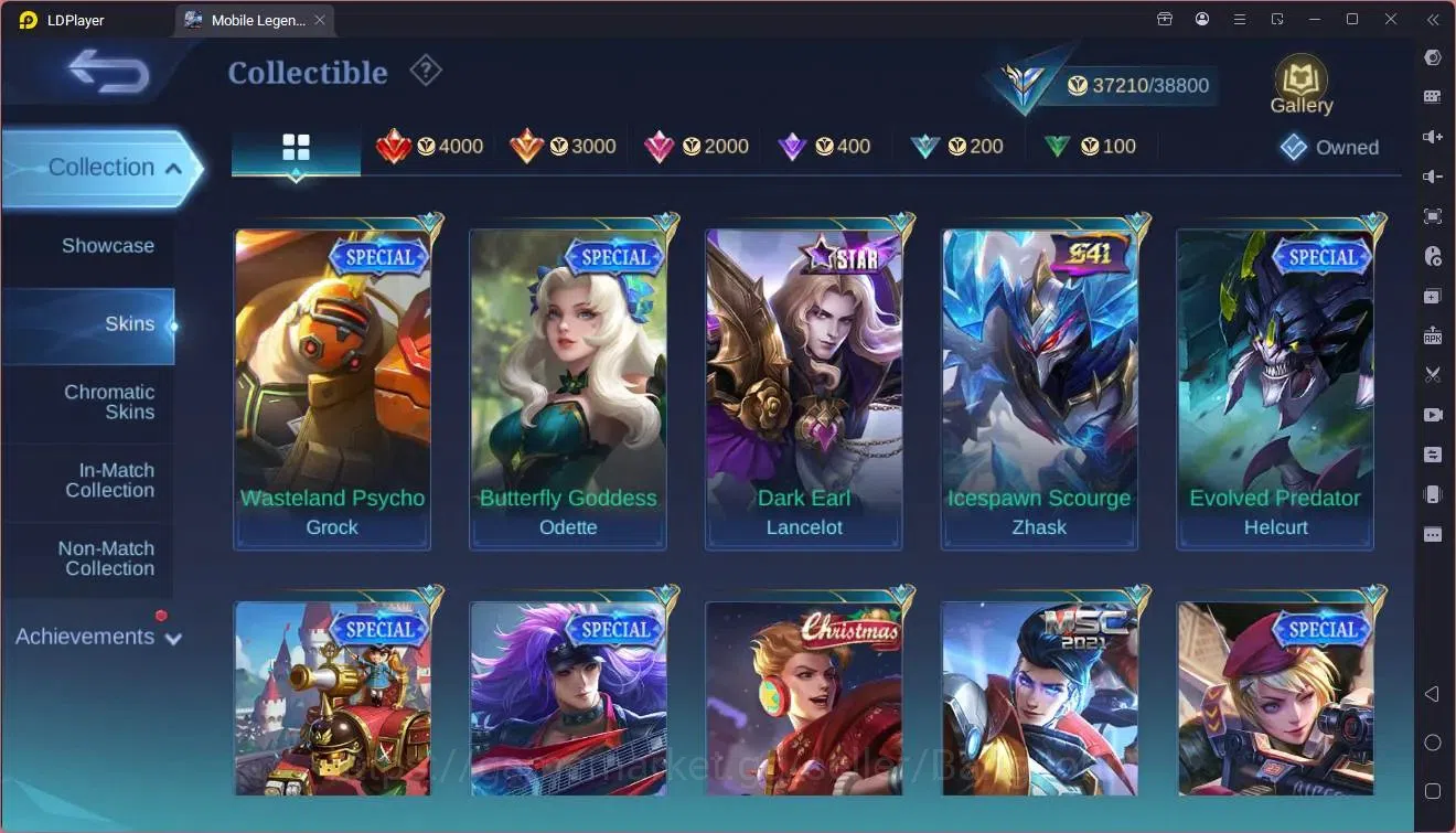 Mobile Legends: Bang Bang Accounts Collector Global|Hero 104|Skin 136|Expert|Prime Claude|KOF Karina|CC Natalia|Meokin 16