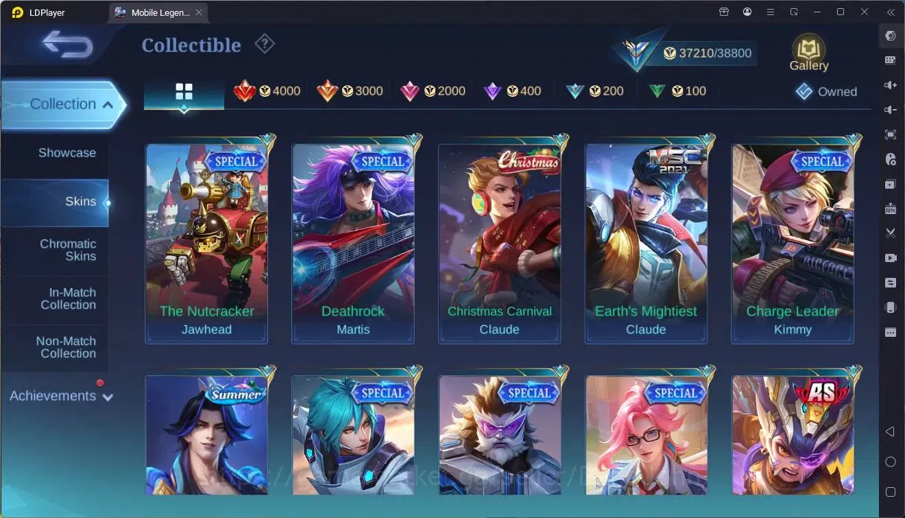 Mobile Legends: Bang Bang Accounts Collector Global|Hero 104|Skin 136|Expert|Prime Claude|KOF Karina|CC Natalia|Meokin 17