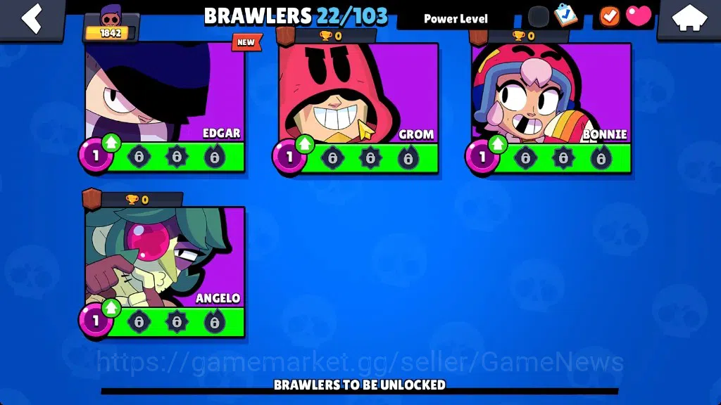 Brawl Stars Accounts 1842 Trophy|22 Brawlers 4 Max StarrNova,Lou,Nita,S image 11