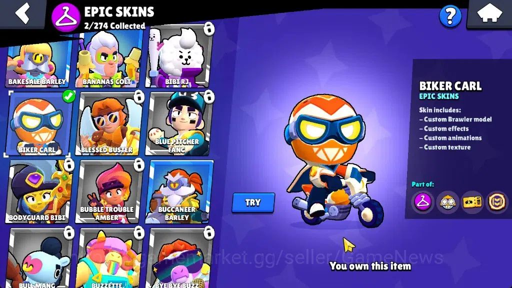 Brawl Stars Accounts 1842 Trophy|22 Brawlers 4 Max StarrNova,Lou,Nita,S image 12