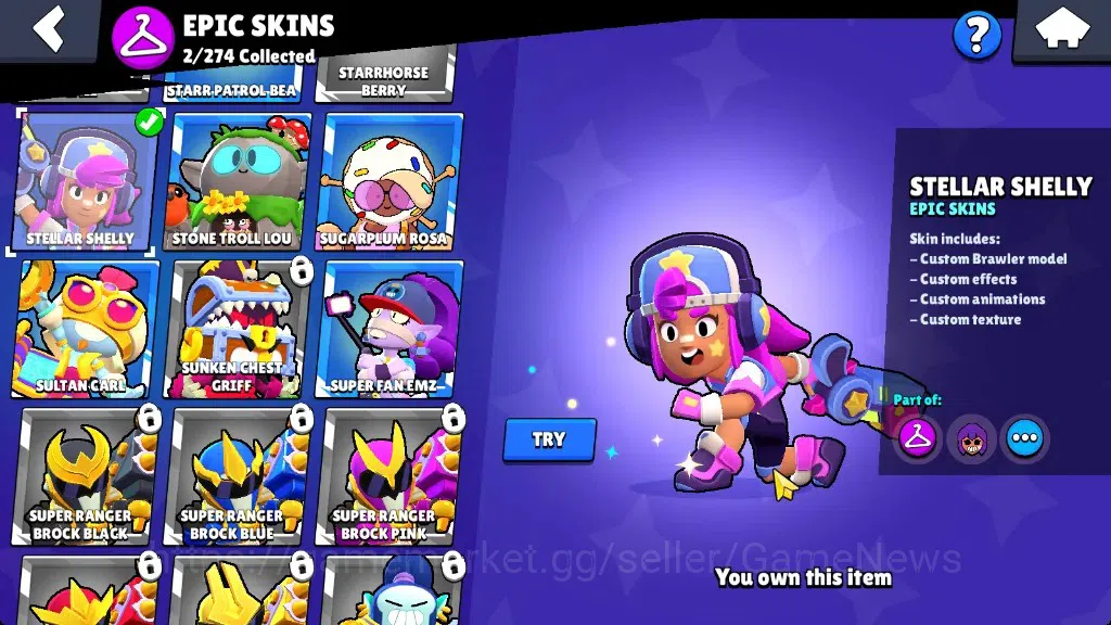 Brawl Stars Accounts 1842 Trophy|22 Brawlers 4 Max StarrNova,Lou,Nita,S image 13