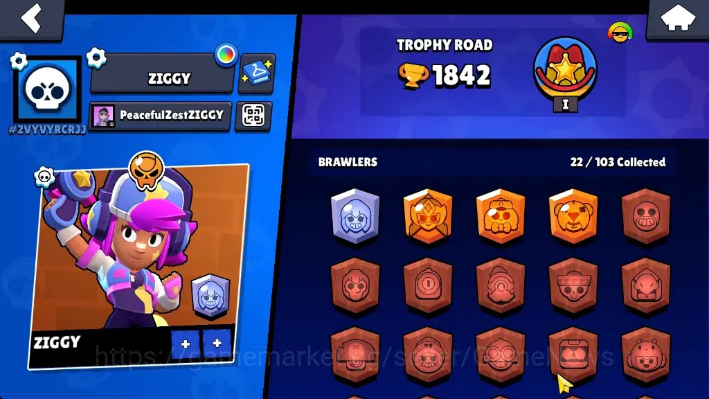 Brawl Stars Accounts 1842 Trophy|22 Brawlers 4 Max StarrNova,Lou,Nita,S image 2