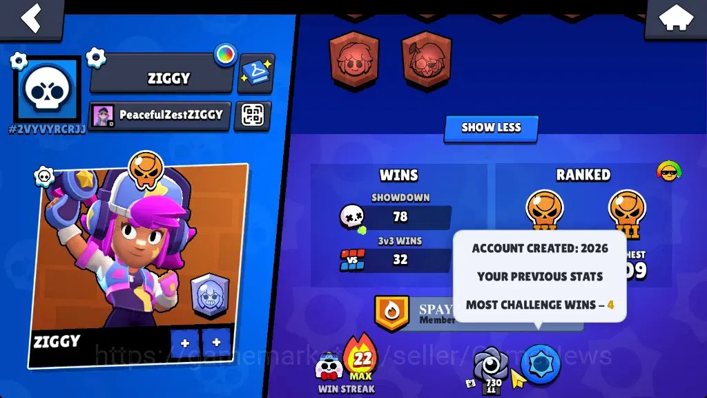 Brawl Stars Accounts 1842 Trophy|22 Brawlers 4 Max StarrNova,Lou,Nita,S image 4