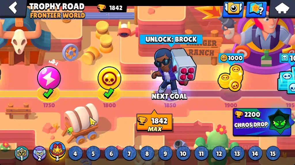 Brawl Stars Accounts 1842 Trophy|22 Brawlers 4 Max StarrNova,Lou,Nita,S image 6