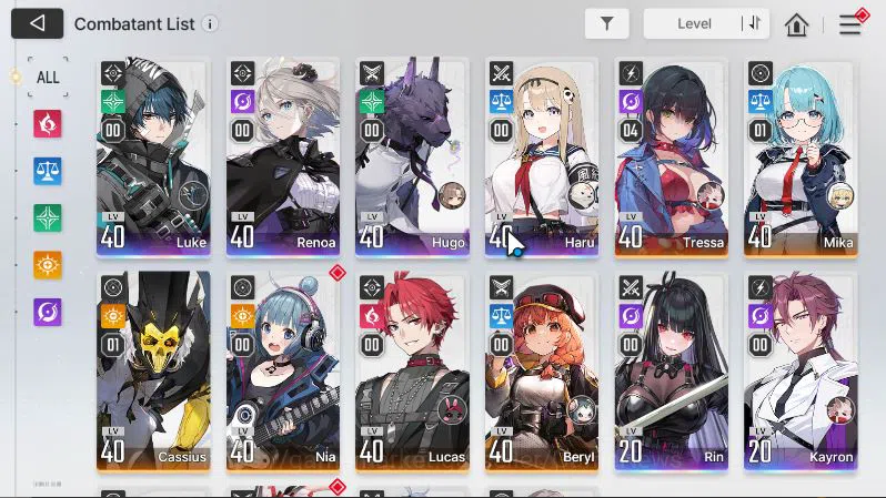 Chaos Zero Nightmare Accounts GLOBAL Lv40|6 SSR(Luke,Renoa,Hugo,Haru,Rin,Kayron) image 12