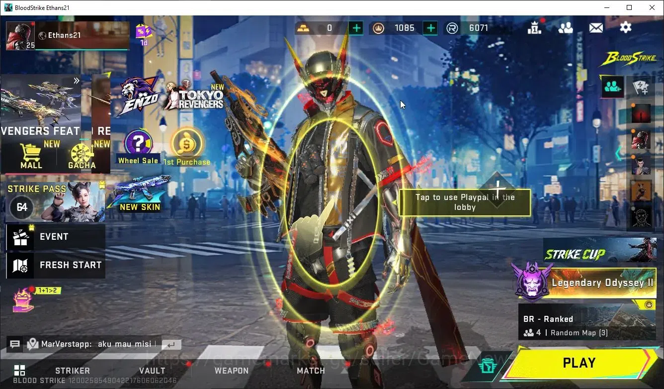 Blood Strike Accounts ASIA|ETERNAL DeAgle-Scorpion+Collab TR Takemichi|1 image 1